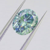 1 Carat Oval OV 7x5mm Loose Moissanite Stone Green Color VVS - Syzjewelry